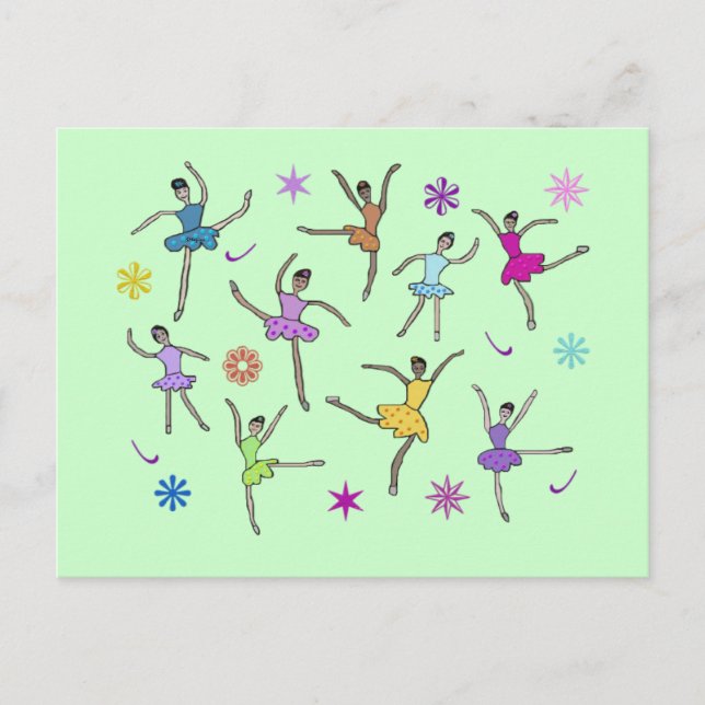 Ballerinas Dancing Postcards (Front)