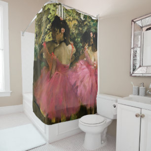 Ballerinas in Pink by Edgar Degas Shower Curtain