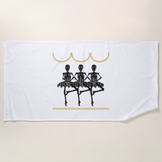 Ballerinas on Halloween Beach Towel