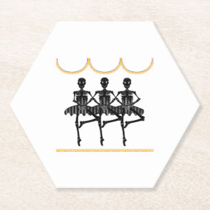 Ballerinas on Halloween Paper Coaster