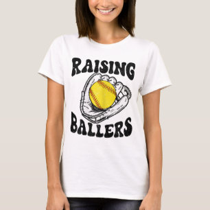 Ballers Softball Mum Baseball Mum Mothers Day Gift T-Shirt