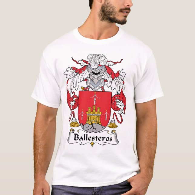 Ballesteros Family Crest T-Shirt (Front)