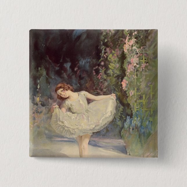 Ballet 15 Cm Square Badge (Front)