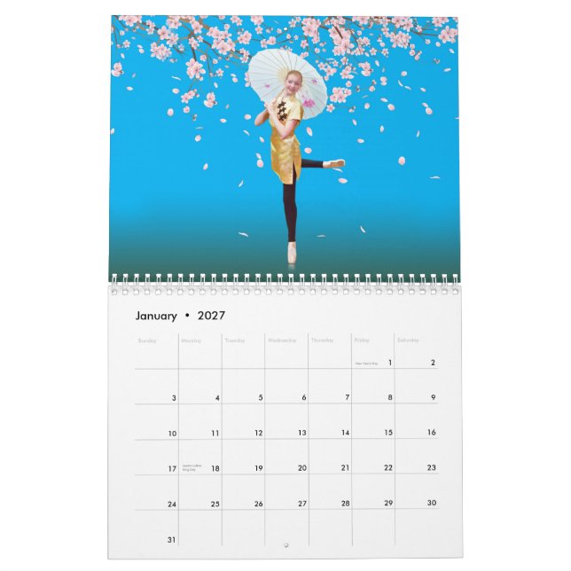 Ballet 2015 12-Month Calendar (Jan 2027)