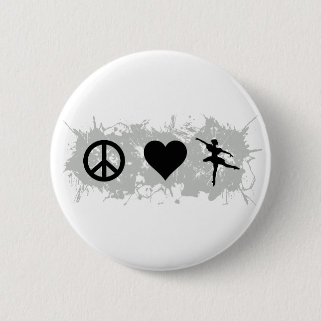 Ballet 5 6 cm round badge (Front)