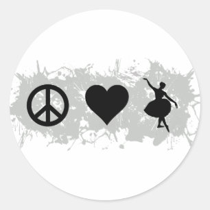 Ballet 6 classic round sticker