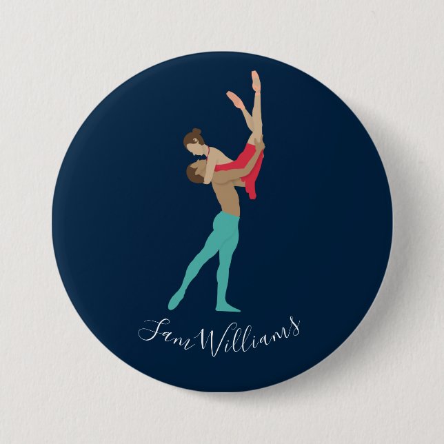 Ballet 7.5 Cm Round Badge (Front)