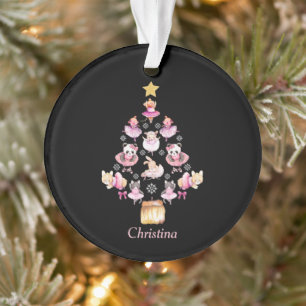Ballet Animals Ballerina Christmas Tree Ornament
