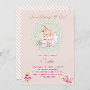 Ballet Animals Birthday Party Invitation