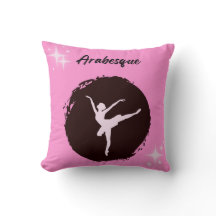 Ballet Arabesque Throw Pillow