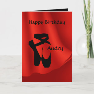 Ballet Ballerina Birthday Pointe Shoes Greeting Card