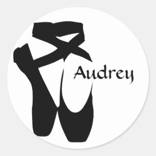 Ballet Ballerina Black Pointe Shoes Custom Sticker