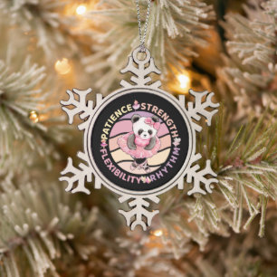 Ballet Ballerina Dancer - Girls Inspirational Snowflake Pewter Christmas Ornament