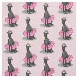 Ballet Ballerina Princess Greyhound Dog (black) Fabric