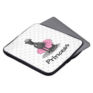 Ballet Ballerina Princess Greyhound Dog (black) Laptop Sleeve