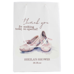 Ballet Ballerina Shoes Medium Gift Bag