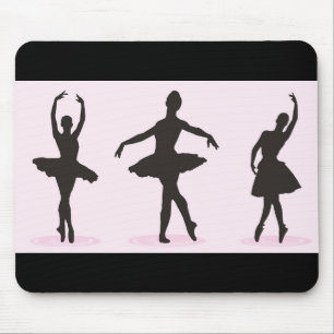 Ballet Ballerina Silhouette Mouse Pad Mousepad