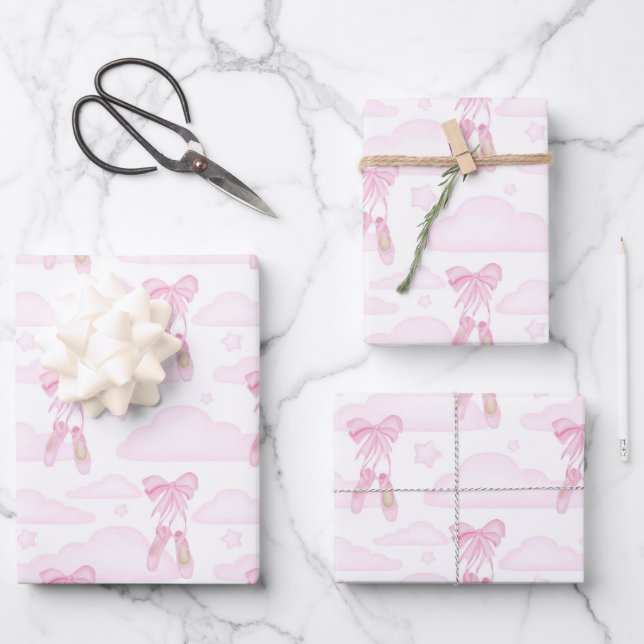 Ballet Ballerina Wrapping Paper Sheet (Front)