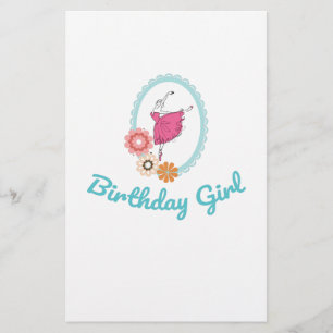 Ballet Birthday Birthday Outfit for Ballerina Stationery