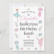 Ballet Birthday Invitation