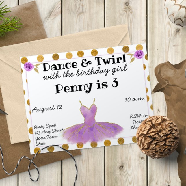 Ballet Birthday Invitation (Creator Uploaded)