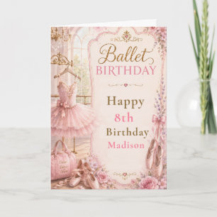 Ballet Birthday Party Card