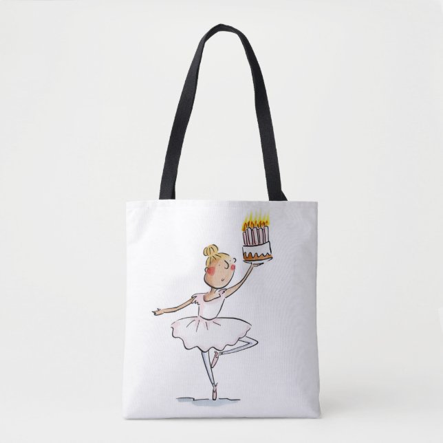 Ballet Birthday Tote Bag (Front)