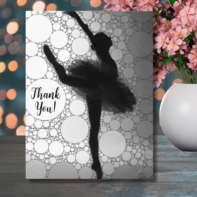 Ballet Black White Ballerina Postcard (Creator Uploaded)