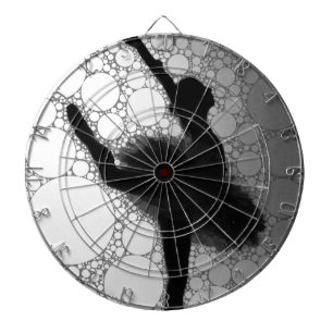 Ballet Black White Dancing Ballerina Dartboard