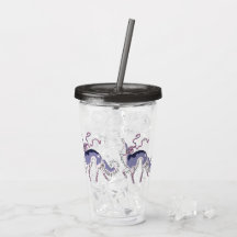 Ballet Borzoi Acrylic Tumbler Grey