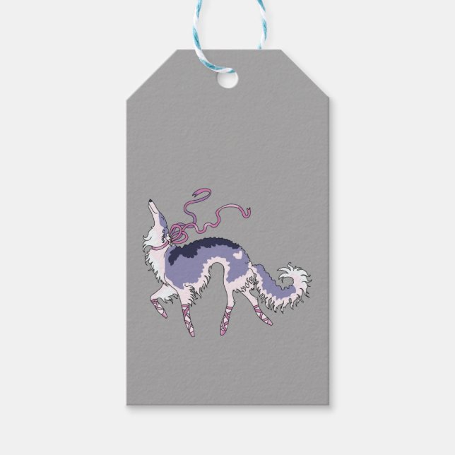 Ballet Borzoi Gift Tags (Front)