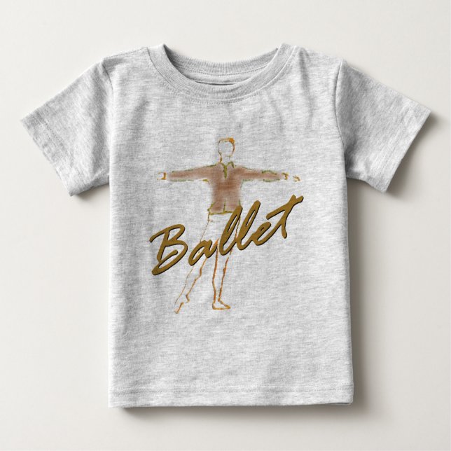 Ballet Boy Gifts for Dancers Baby T-Shirt (Front)