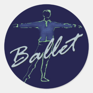Ballet Boy Gifts for Dancers Classic Round Sticker