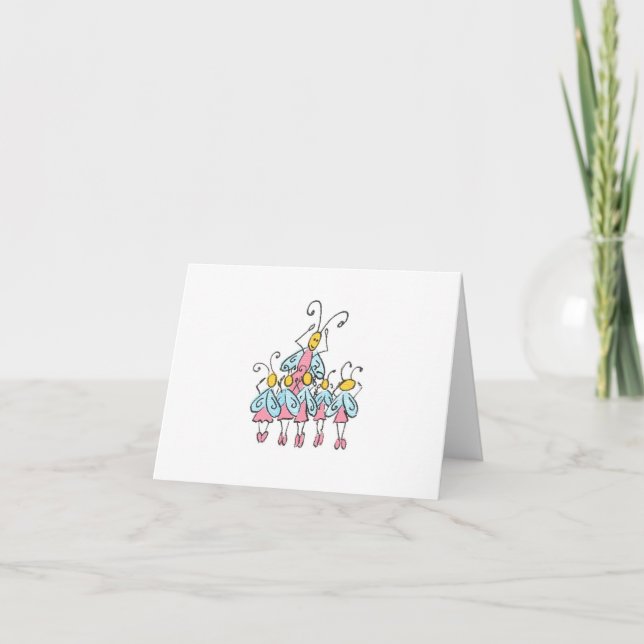 Ballet Bugs Note Card (Front)