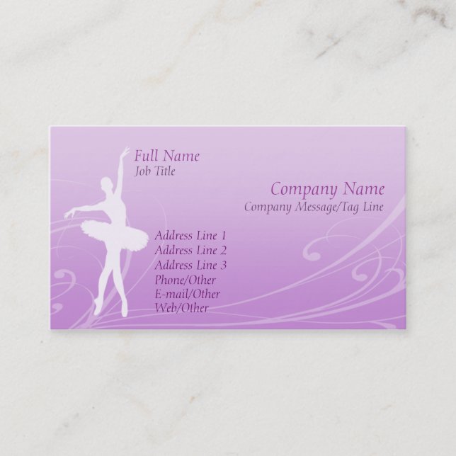 Ballet Business Card (Front)