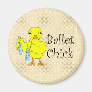 Ballet Chick Text Magnet