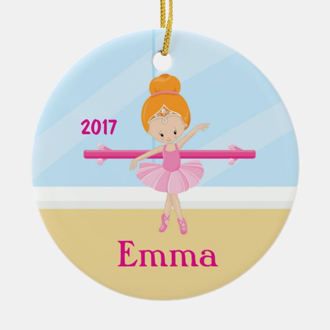 Ballet Class Ballerina Crown Ballet Room Ornament (Front)