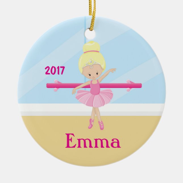 Ballet Class Ballerina Crown Ballet Room Ornament (Front)