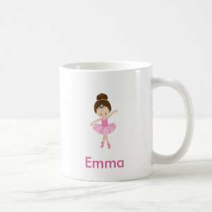 Ballet Class Ballerina Crown Brown Hair Mug