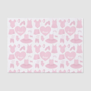 Ballet Clothes Tissue Paper - White Background