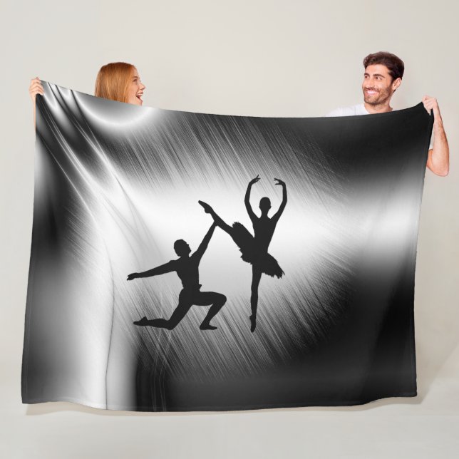Ballet Couple Dance Fleece Blanket (In Situ)