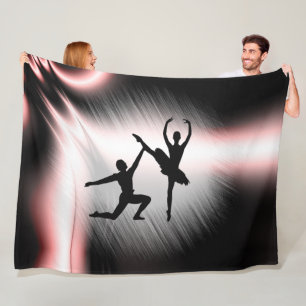 Ballet Couple Dance Fleece Blanket