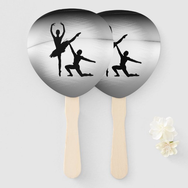 Ballet Couple Dance Hand Fan (Front and Back)