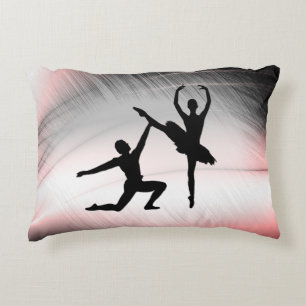 Ballet Couple Dance Pink Accent Decorative Cushion