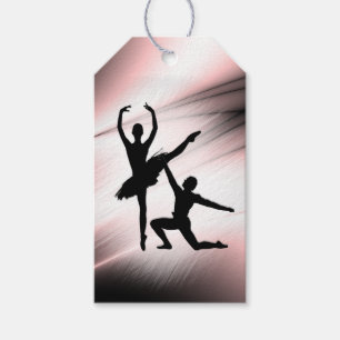Ballet Couple Dance Pink Accent Gift Tags