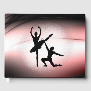 Ballet Couple Dance Pink Accent Guest Book
