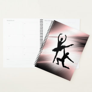 Ballet Couple Dance Pink Accent Planner
