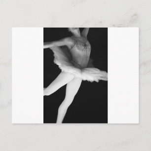 Ballet - Dance - Ballerina 9 - Black & White Postcard