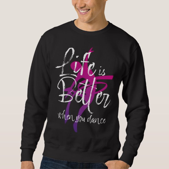 Ballet Dance Ballerina Women Girls Kids Sweatshirt (Front)