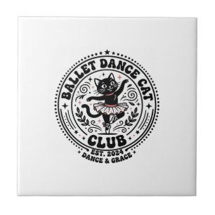 Ballet Dance Cat Pet Lover Shirt Art - Ballet Danc Ceramic Tile